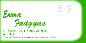 emma fadgyas business card